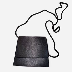 Black Satin Crossbody Small Purse